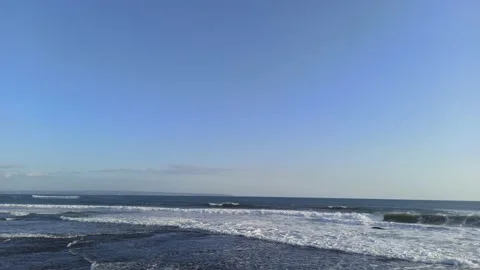 Waves on Nyanyi beach - Bali Stock Footage 153989532