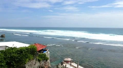 The waves of the ocean and rock for a beach holiday 動画素材 64628042