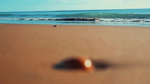 Waves on the ocean on the beach Stock Footage 85446509