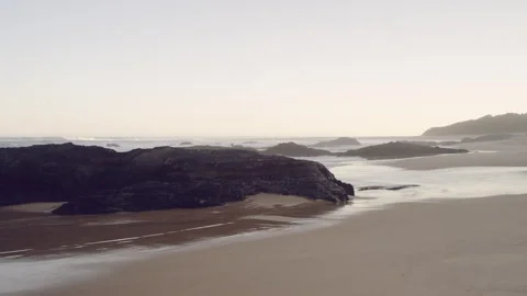Waves from the ocean on the beach Stock Footage 279799613