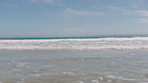 Waves in Ocean define Sky Horizon, Australia, SA, Blowhole Beach Stock Footage 236358791