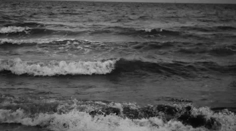 Waves from the ocean Stock Footage 34638490