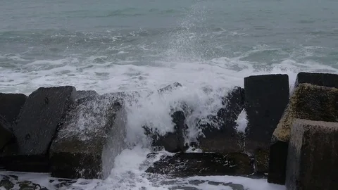 Waves in the ocean Stock Footage 78487266