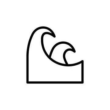 Waves, ocean icon. Simple line, outline vector elements of saving marine icons Illustrazione stock