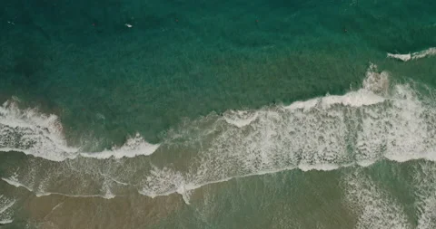 Waves in the ocean or sea, shot from the air. Concept vacation at sea, tourism,  Stock Footage 155437587