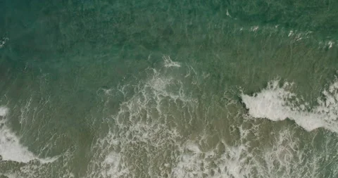 Waves in the ocean or sea, shot from the air. Concept vacation at sea, tourism,  Stock Footage 155437983