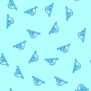 Waves ocean sailing sport vector seamless pattern Stock Illustration