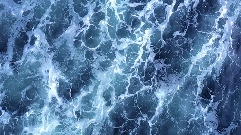 Waves Ocean Slow motion Aerial Video stock 104889384