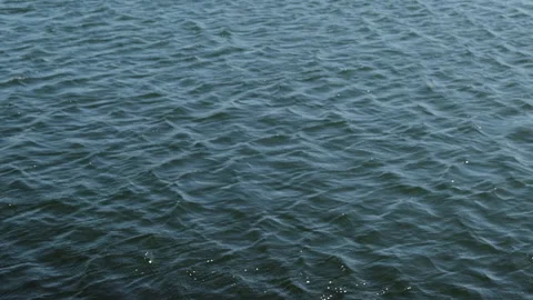 Waves on ocean surface in slow motion on windy day Stock Footage 132226433