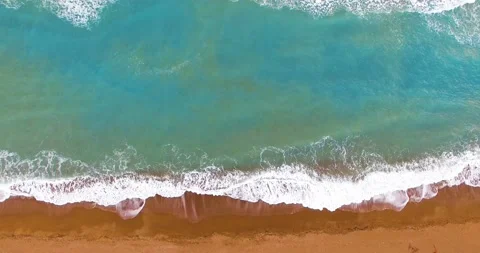 Waves on the Ocean Top Drone Shot, 4k Stock Footage 149871986