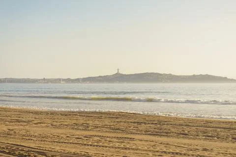 Waves in the ocean. View from the beach Stock Photos
