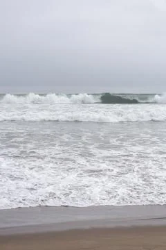 Waves in the ocean. View from the beach Stock Photos