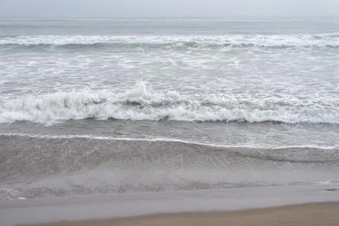 Waves in the ocean. View from the beach Stock Photos