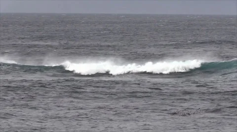 Waves In Ocean On Windy Day Stock Footage 34958190
