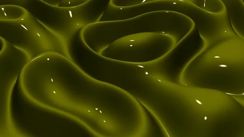 Waves of Olive Paint, Background, Exclusive, Reflection, 3D Render Stock Footage 269026103