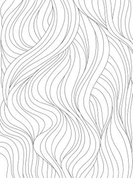 Waves or hair background vector Stock Illustration
