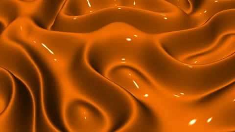 Waves of Orange Enamel Paint, Background, Exclusive, Reflection, 3D Render Stock Footage 268865235