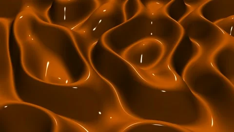 Waves of Orange Paint, Exclusive, Reflection, Background, 3D Render Stock Footage 268865128