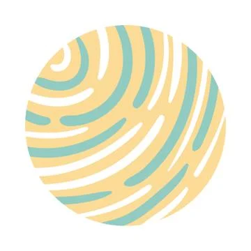 Waves organic pattern block style Stock Illustration