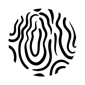 Waves organic pattern line style Stock Illustration