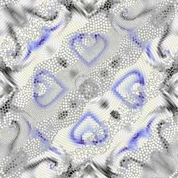 Waves of ornamental mosaic tile patterns Illustrazione stock