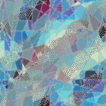 Waves of ornamental mosaic tile patterns Illustrazione stock