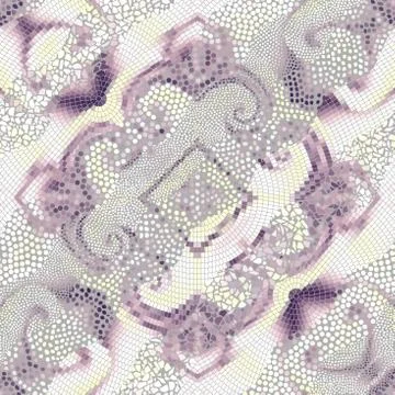 Waves of ornamental mosaic tile patterns イラスト素材
