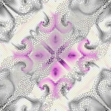 Waves of ornamental mosaic tile patterns Stock Illustration