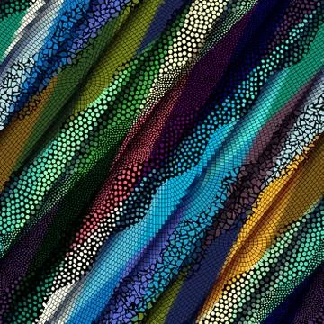 Waves of ornamental mosaic tile patterns 스톡 일러스트