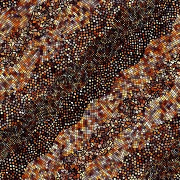 Waves of ornamental mosaic tile patterns Illustrazione stock