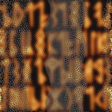 Waves of ornamental mosaic tile patterns Illustrazione stock