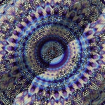 Waves of ornamental mosaic tile patterns Illustrazione stock