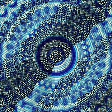 Waves of ornamental mosaic tile patterns Illustrazione stock