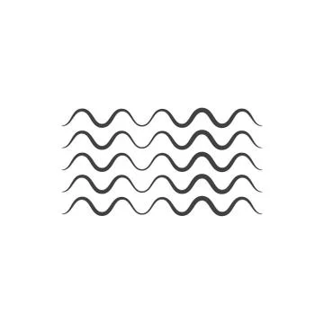 Waves outline icon. set of zigzag and wave borders Stock Illustration