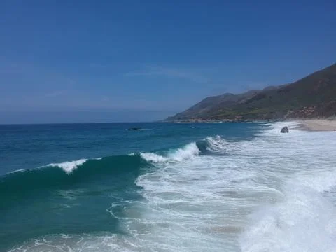 Waves of the Pacific Ocean Stock Photos