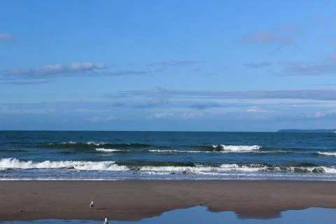 Waves at papamoa beach 库存照片