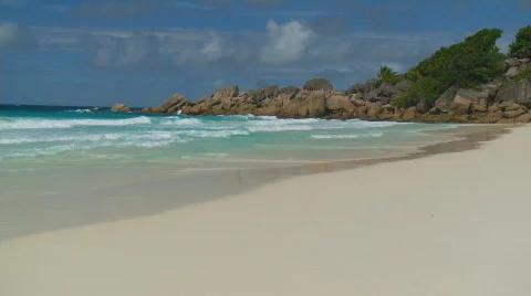 Waves in paradise wide Stock Footage 128201