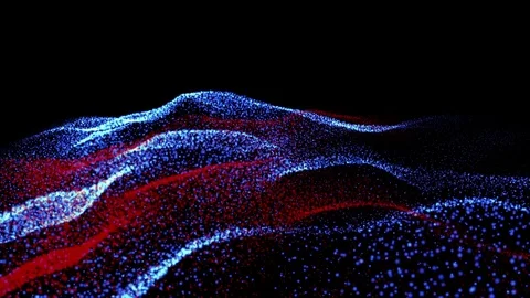 Waves Particles Background Video stock 76139998