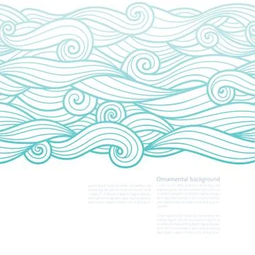 Waves pattern design with copy space Stock Illustration