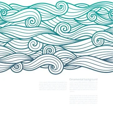 Waves pattern design with copy space Stock Illustration