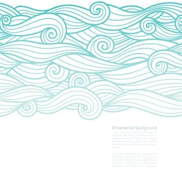 Waves pattern design with copy space Stock Illustration