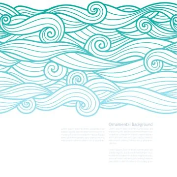 Waves pattern design with copy space Stock Illustration