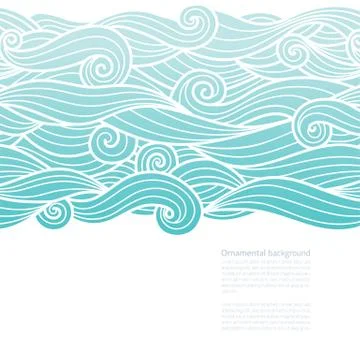 Waves pattern design with copy space Stock Illustration