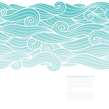 Waves pattern design with copy space Stock Illustration