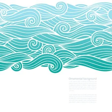 Waves pattern design with copy space Stock Illustration