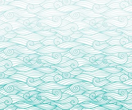 Waves pattern seamless water background 스톡 일러스트