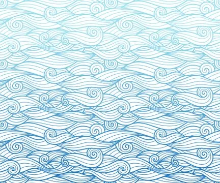 Waves pattern seamless water background 스톡 일러스트