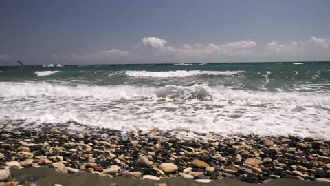 The waves at Pebble Beach are stunning, creating a perfect setting for a Video stock 302089709