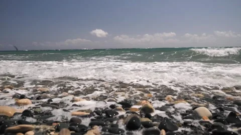 The waves at Pebble Beach are stunning, creating a perfect setting for a Video stock 302173504