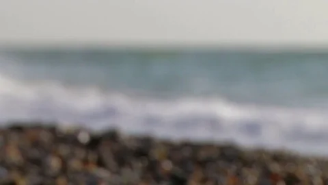 Waves on the pebble beach Stock Footage 72927564